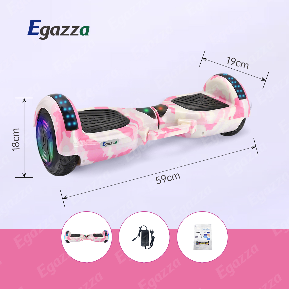 Egazza K5 Camouflage Roses Hoverboard With Bluetooth